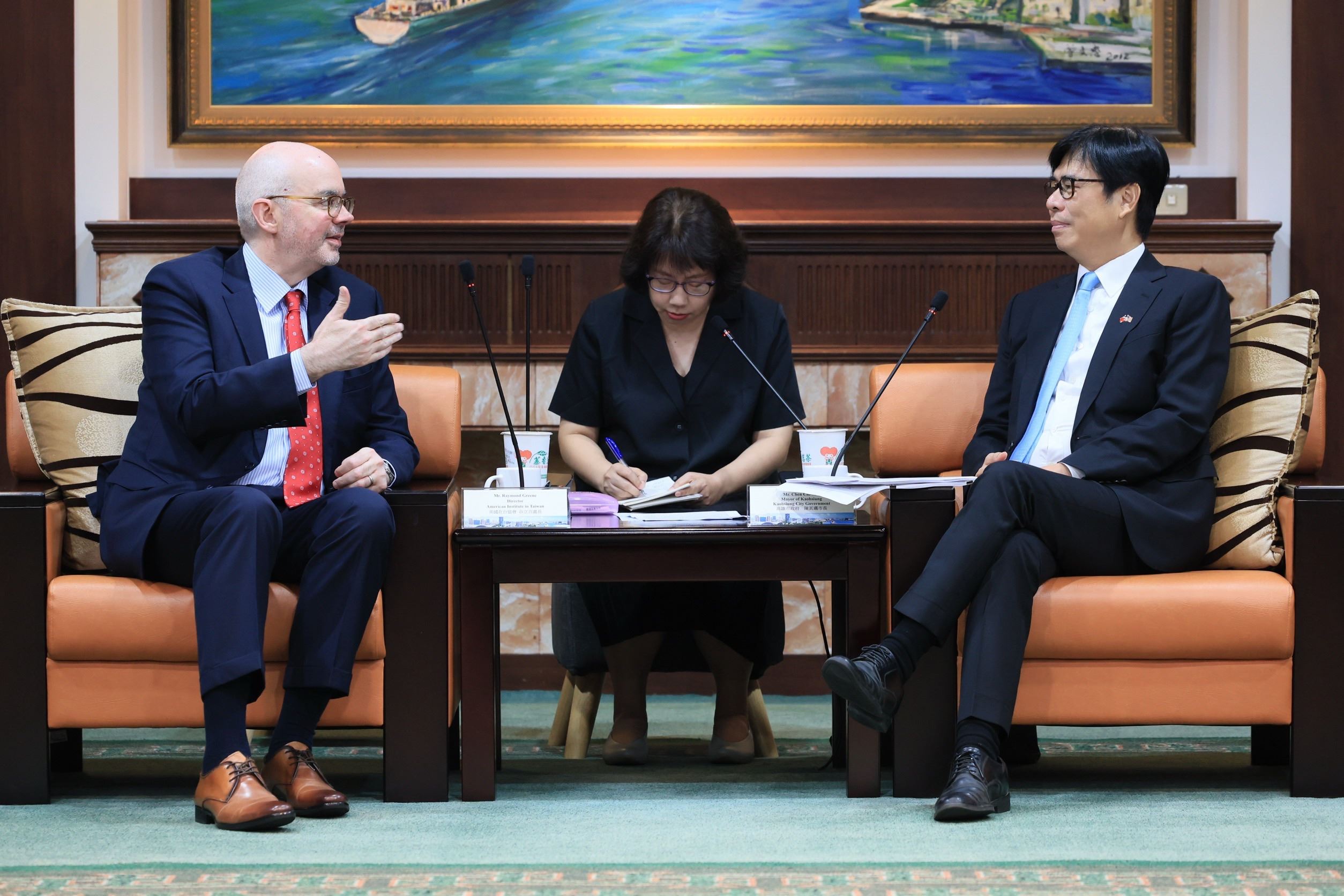 高雄市長陳其邁出席美國國慶酒會 與美國在台協會谷立言處長會晤 盼深化台美合作