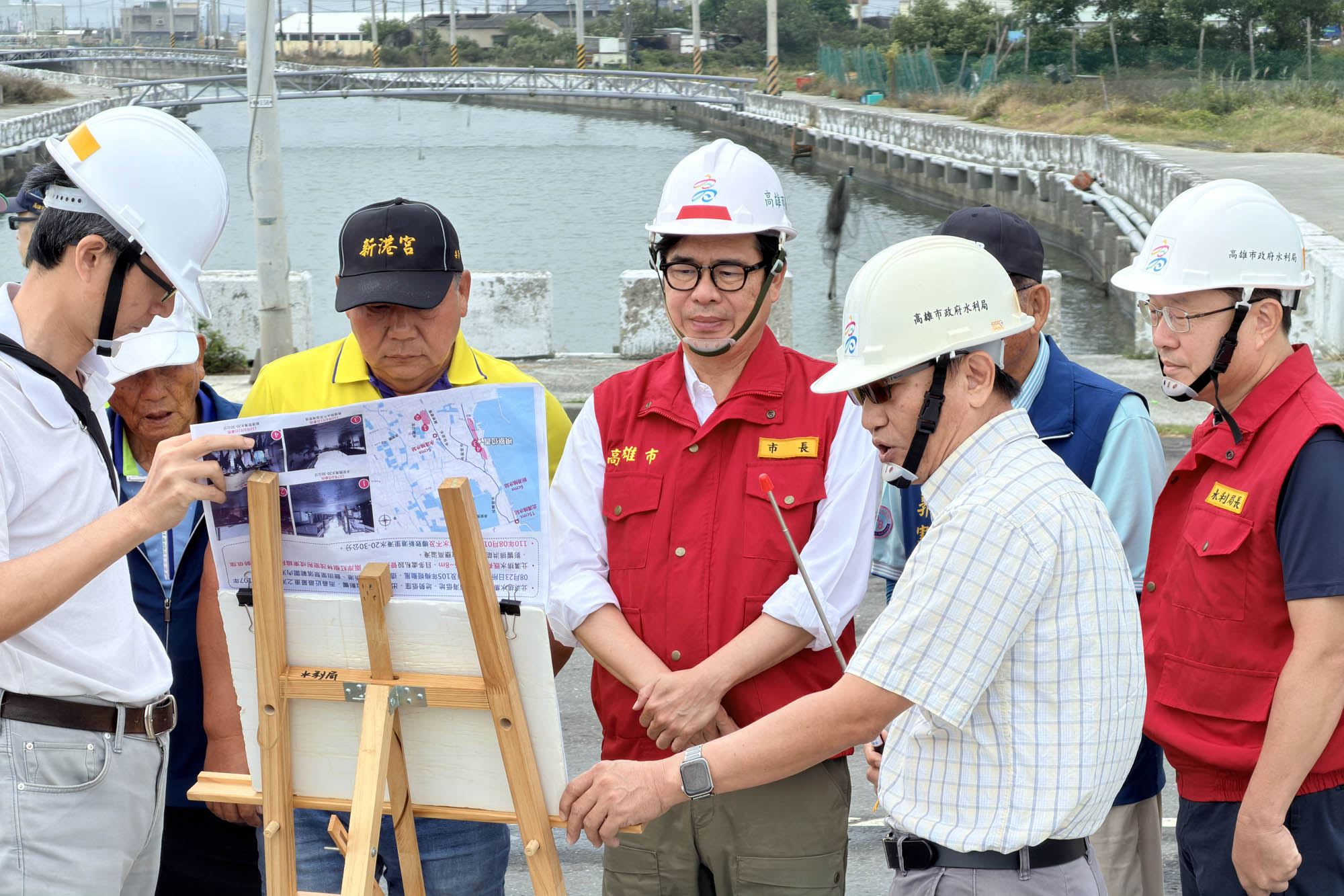 高雄嚴防鳳凰颱風 陳其邁視察永安排水 確保防汛準備順暢
