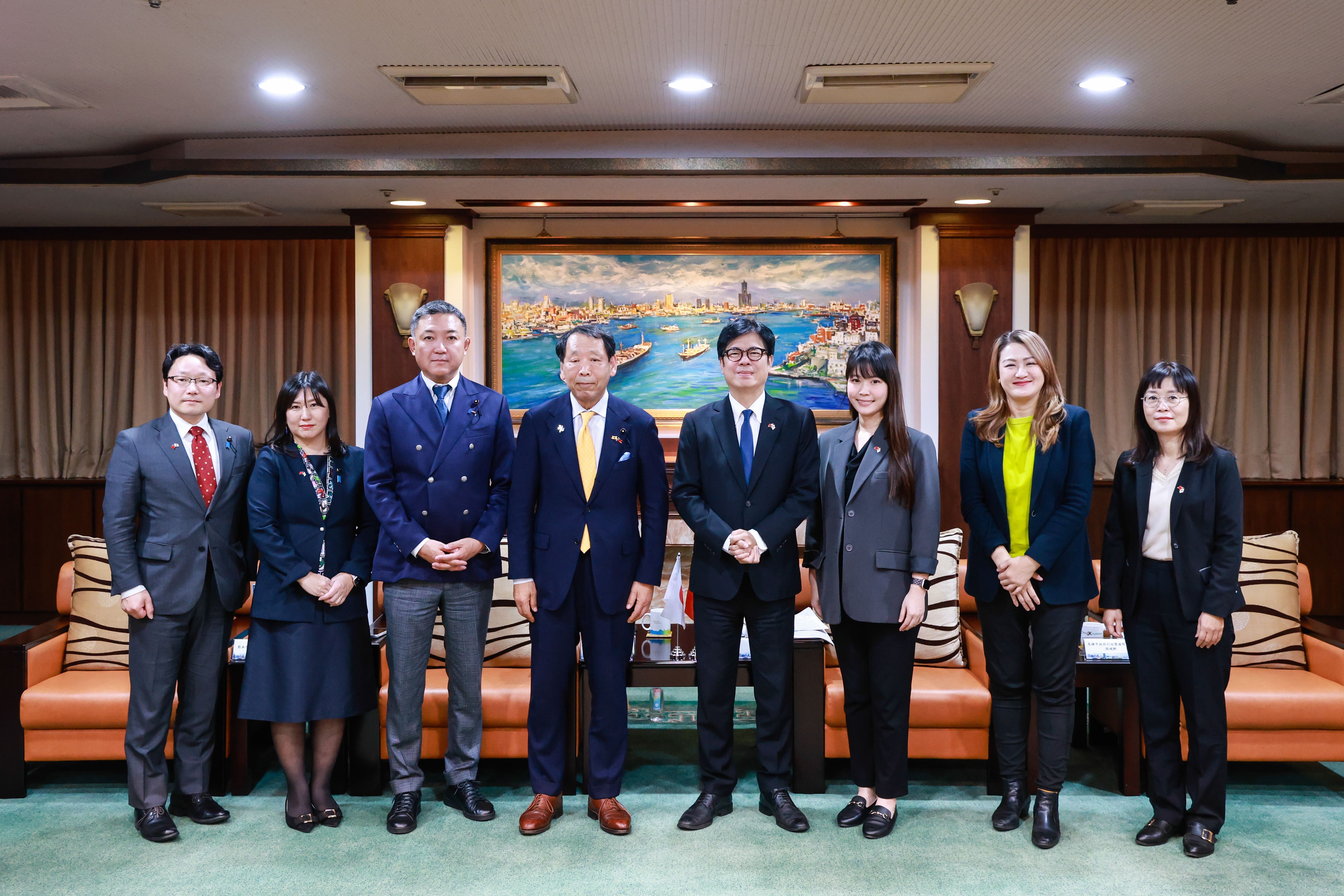 熊本台灣交流促進會議員團訪高 陳其邁：持續深化合作