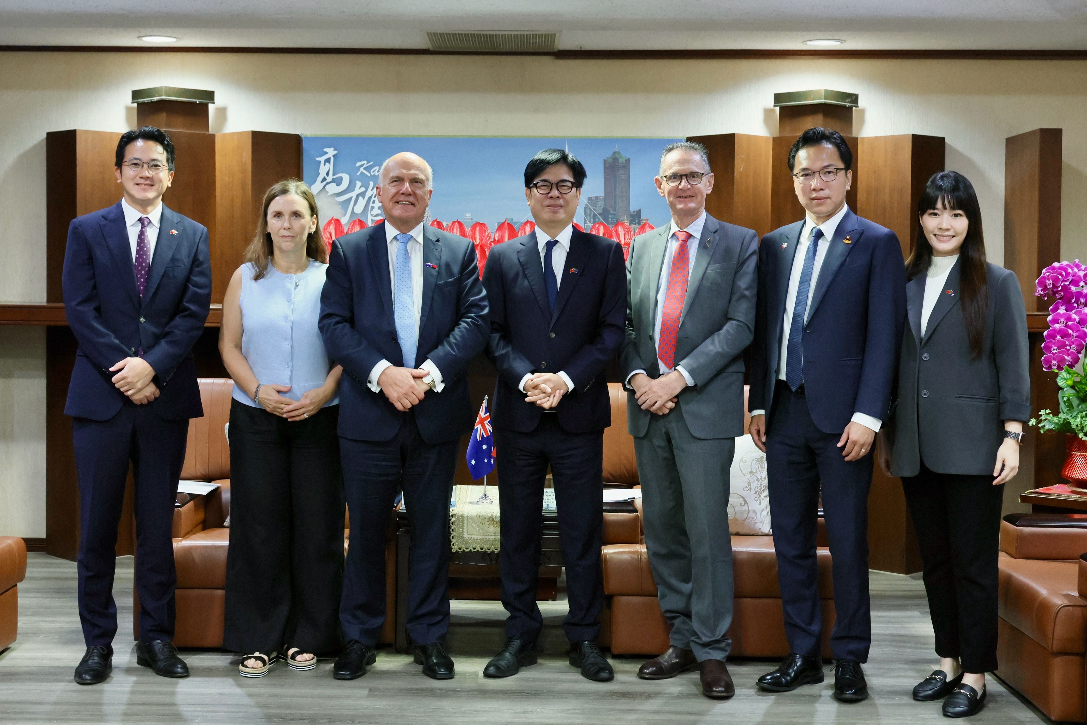 澳大利亞塔斯馬尼亞州財政廳長首訪高雄 拜會陳其邁、參訪高雄企業