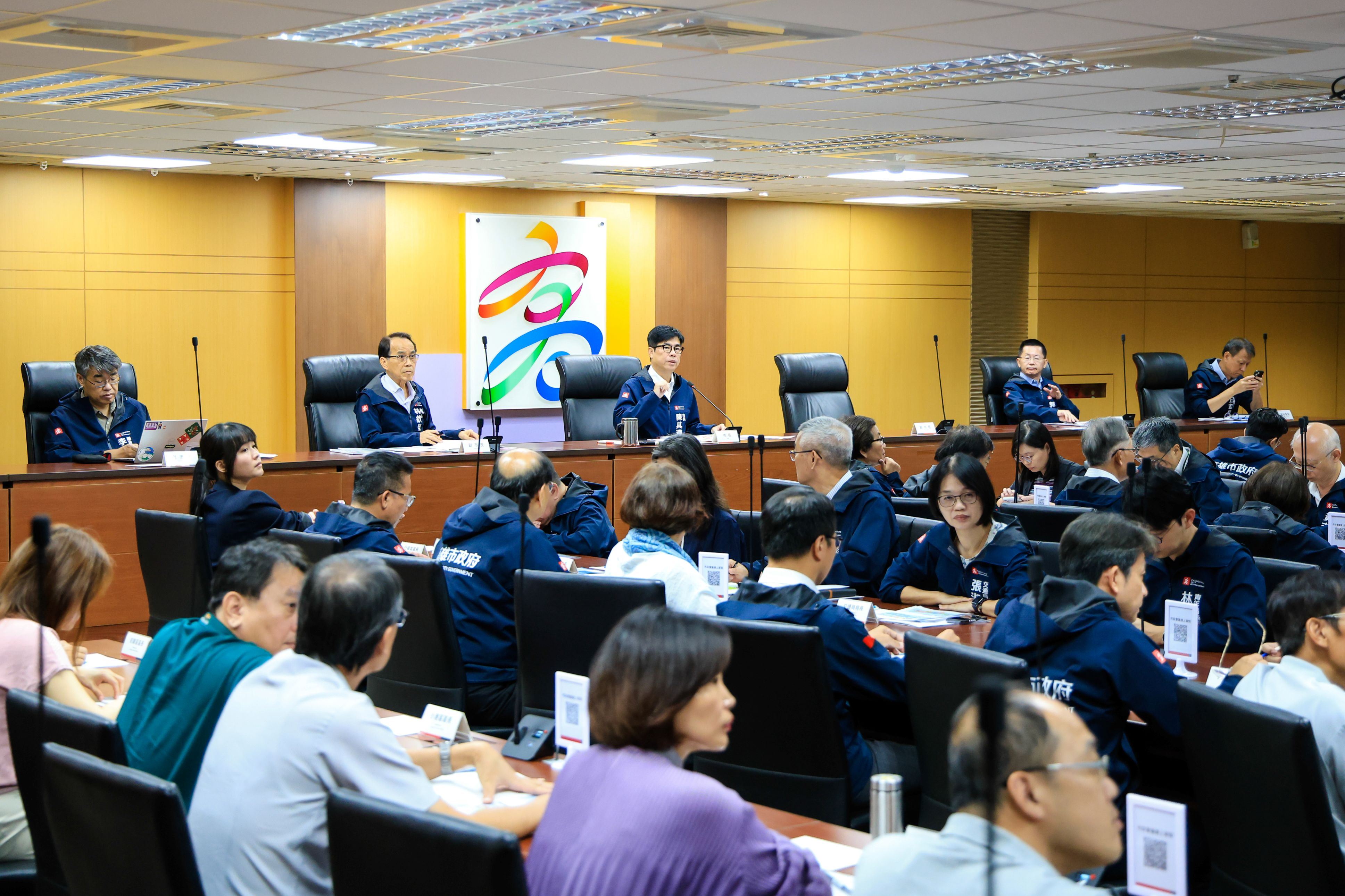 守護市民安全 陳其邁主持市政會議指示防颱、防詐、防毒、防疫行動
